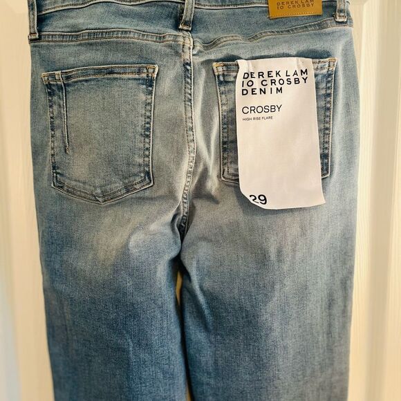 10 Crosby Derek Lam High Rise Flare Jeans NWT!! - Picture 7 of 8
